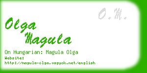 olga magula business card
